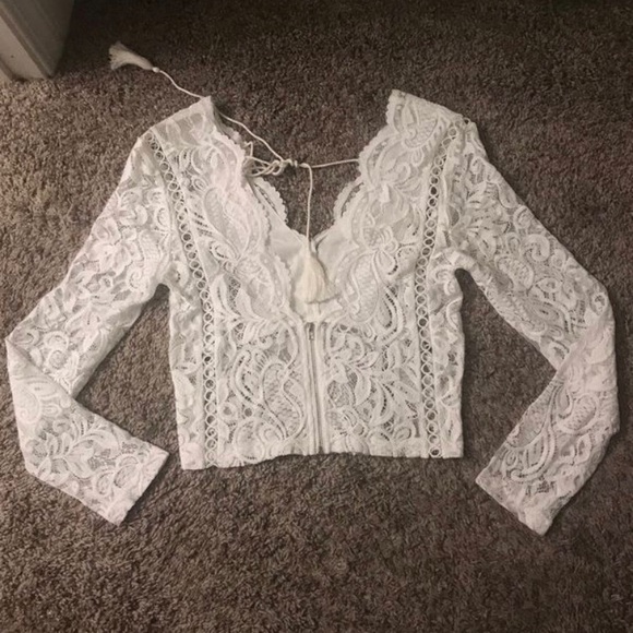 White Lace Top - Picture 2 of 4